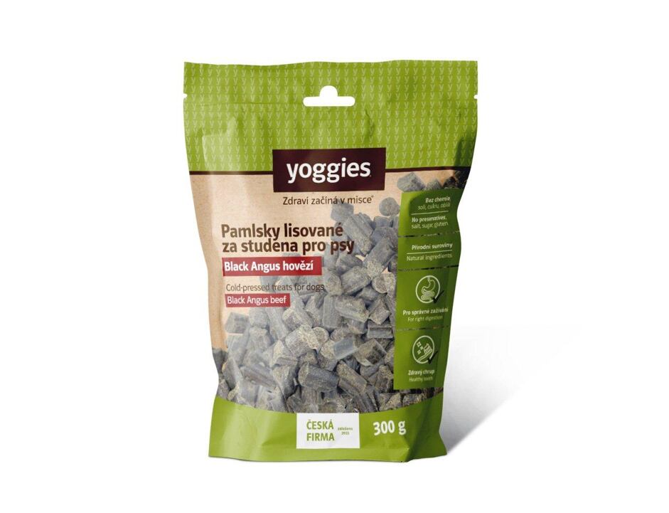 Yoggies za studena lisované maso – Black Angus hovězí 300g