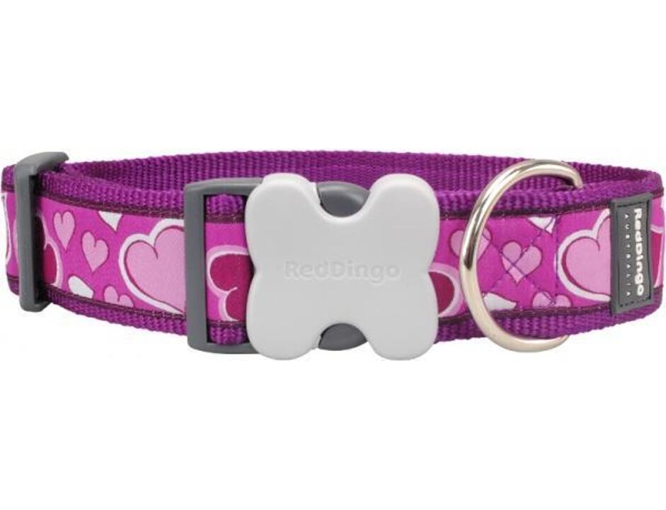 Red Dingo obojek se vzorem  37 - 55 cm - Breezy Love Purple